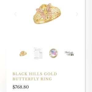 Black Hills Gold Butterfly Women's Ring
